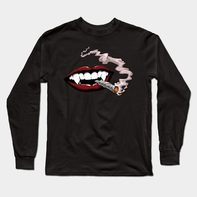 Vampire Puff Long Sleeve T-Shirt by mrpsycho